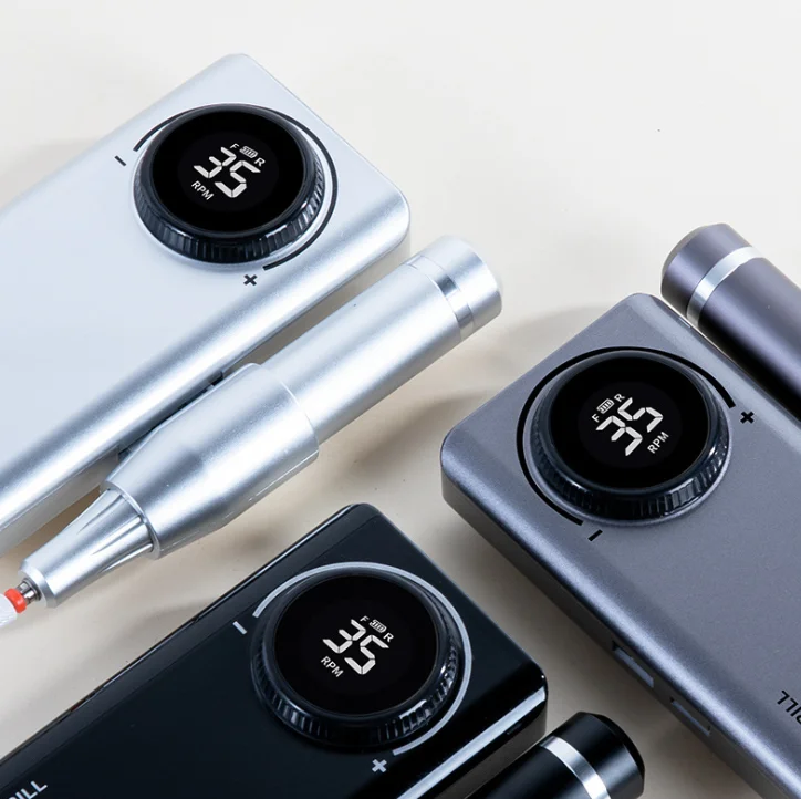 201 электрическая дрель 35000 об/мин, зарядное устройство с ЖК-дисплеем экран аккумулятор большой емкости профессиональный Фрезер для ногтей, сверлильный станок с держателем и пряжкой