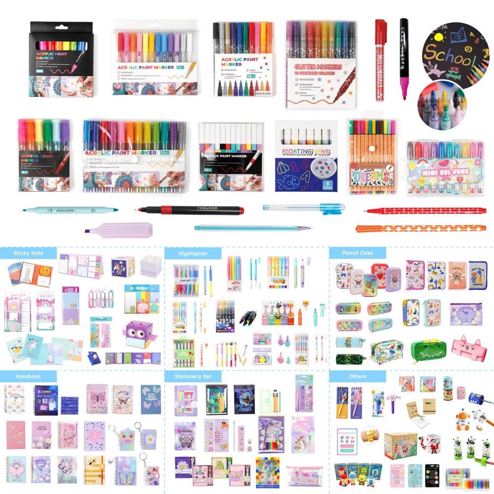 24-Pack Double Headed Marker Pens, Customizable Highlighters, Non-Toxic, Vibrant Color Pens, Ideal for Art, Journals, Scrapbooks