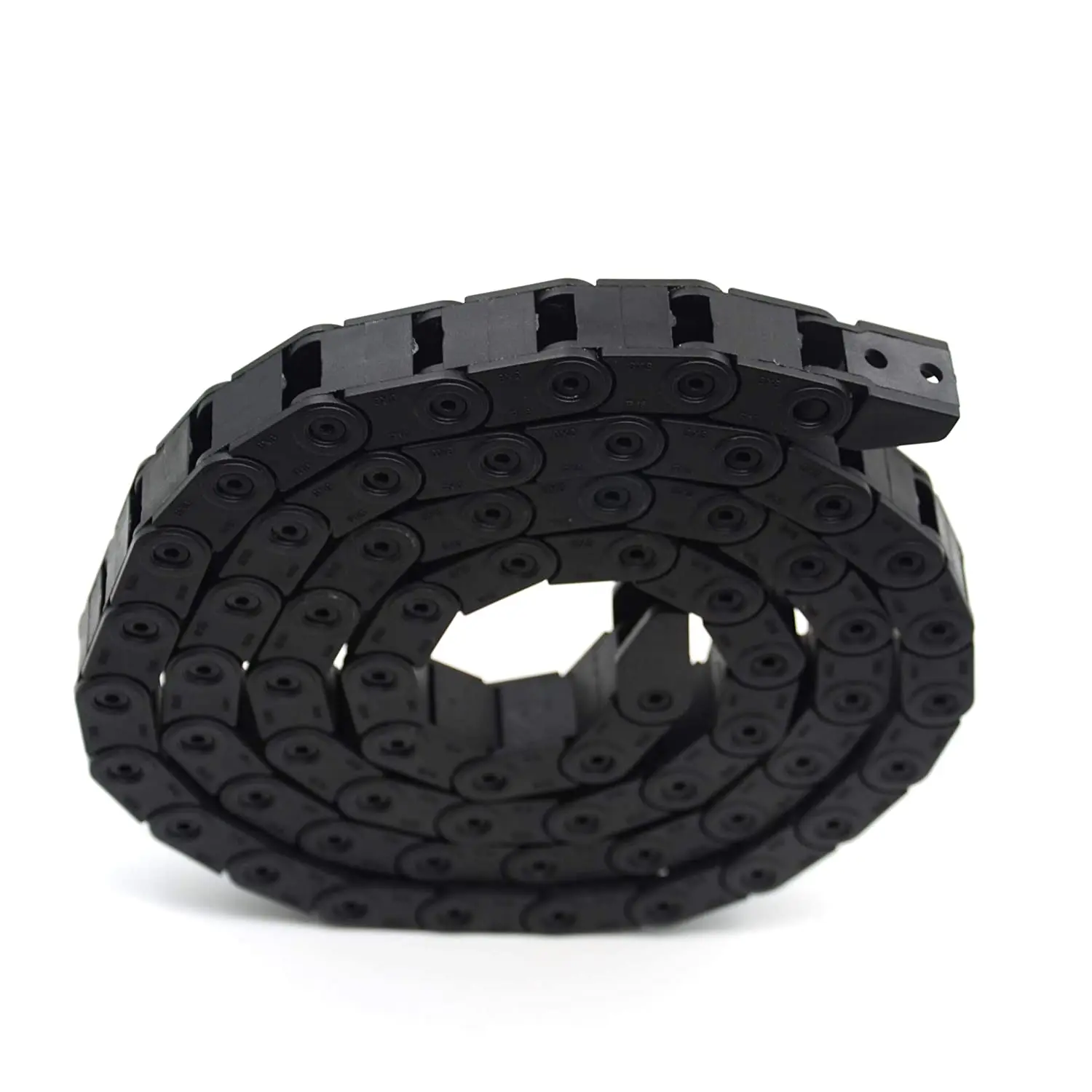 Кабельная опорная цепь из черного пластика, гибкая цепь для 3D-принтера и ЧПУ hine Tools R18 8 мм X 8 мм 1 м с концевыми разъемами