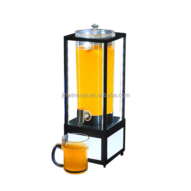 3L beer cooler Tower Draft Beer Juice Drink beverage Dispenser with LED Light Ice Tube and Stand