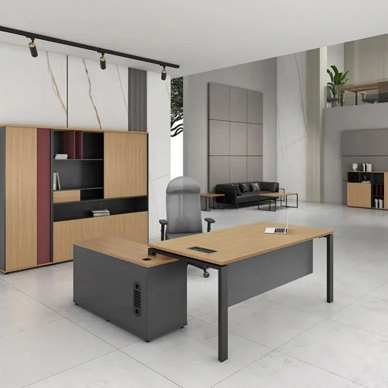 Hot selling manufacturer competitive cheap price large L shaped office desk