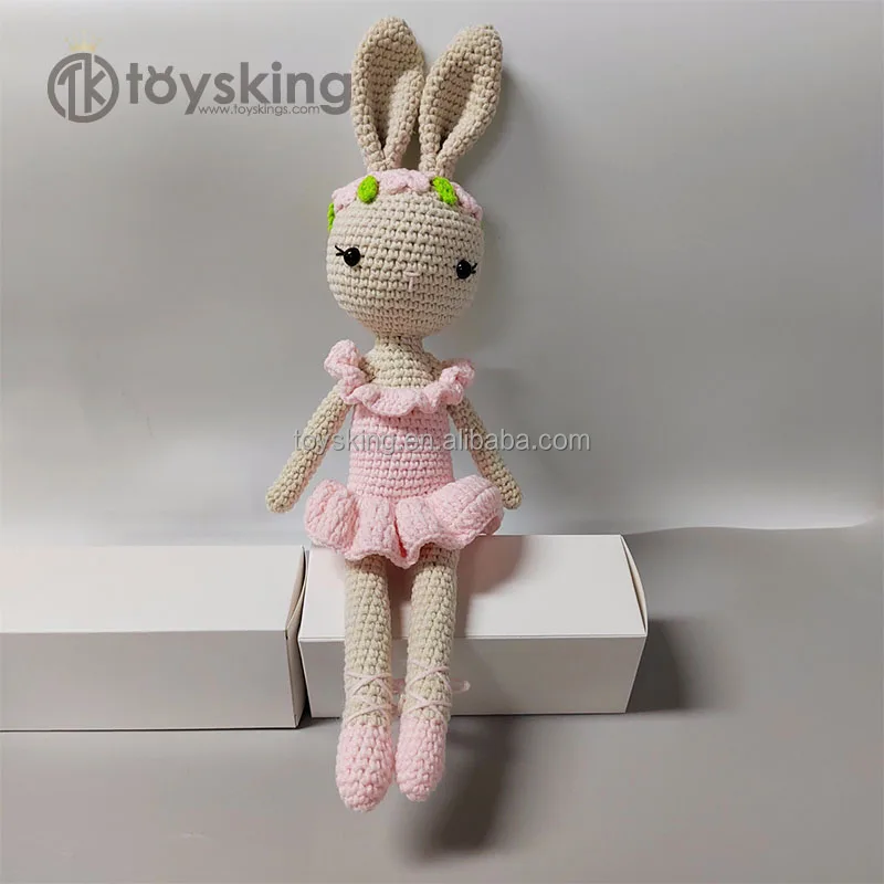 TK Ballerina bunny crochet stuffed animal amigurumi toy handmade crochet bunny Girl Doll gifts