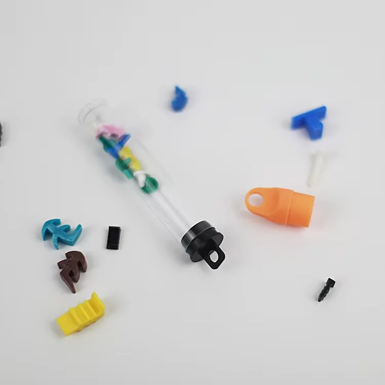 Transparent mini portable plastic round tube rice bead glitter gold bead loose bead storage bottle accessories