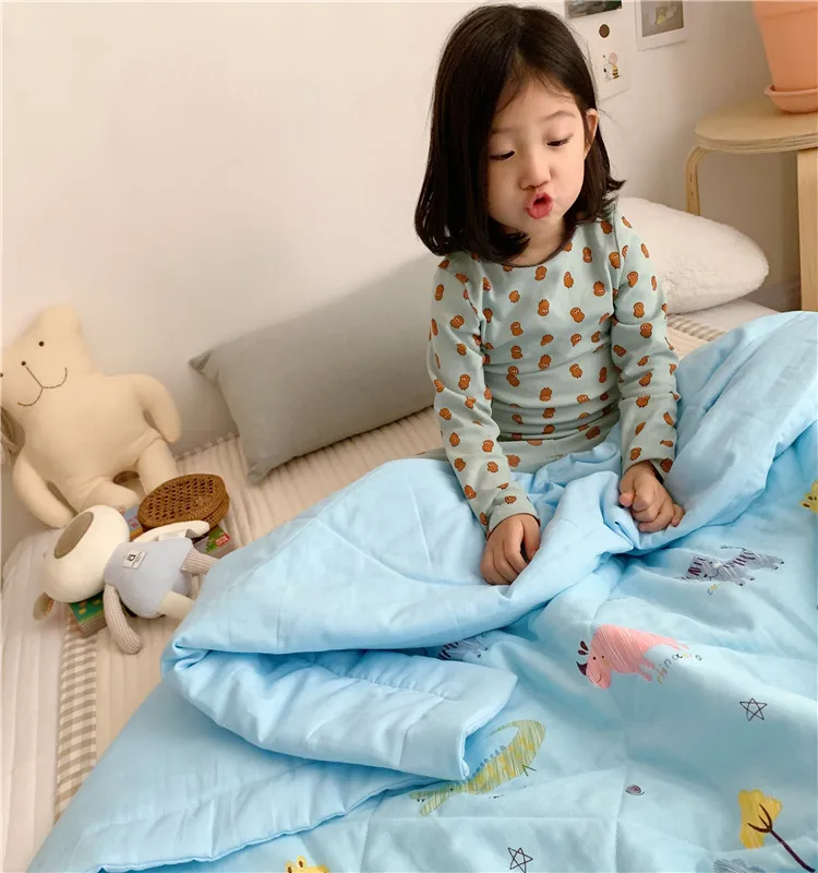 Wholesale 100% Cotton blanket quilt printed design kids comforter set baby cot bedding set