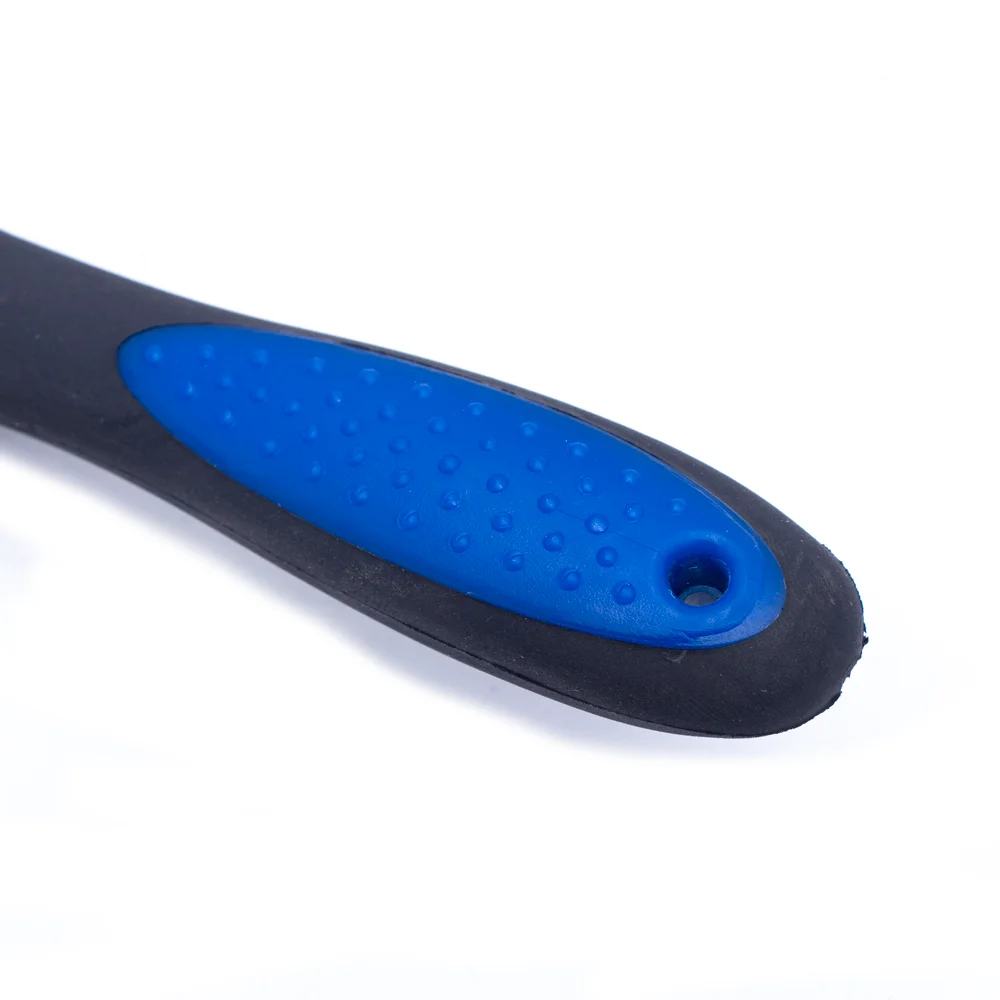 Logo kustom tahan lama kualitas Super plastik gagang panjang pengikis keringat kuda mandi