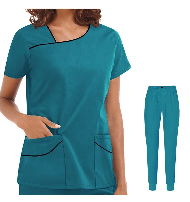 Hot sale fashionable scrub joggers scrubs uniforms sets nurse hospital uniforms set for women