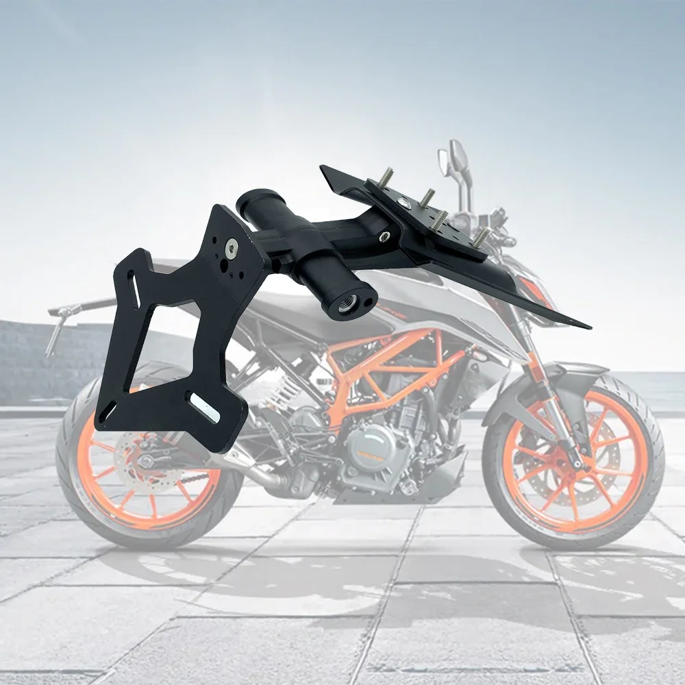 REALZION Motorcycle Parts Wholesale Alumnium License Plate Tail Frame Holder For KTM DUKE 200 390 2017-2019