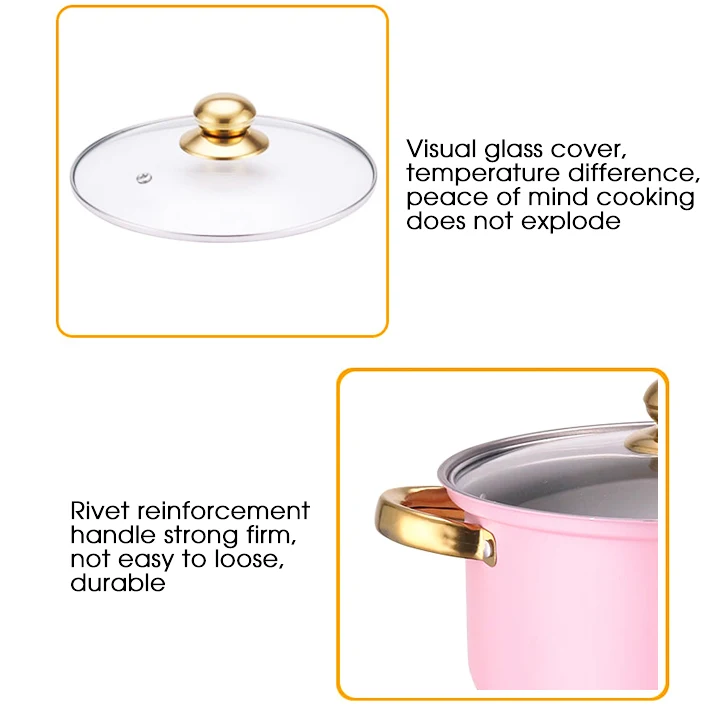 10 Piece Wholesale Kitchen Ware Stock Pot Stainless Steel Cooking milk and soup Pot Cookware Set