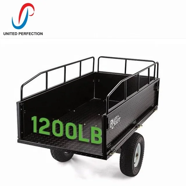 Multi-Purpose ATV Trailers Pull-Behind Garden Scooter Lawn Tractor Dump Garden Trailers with Low MOQ