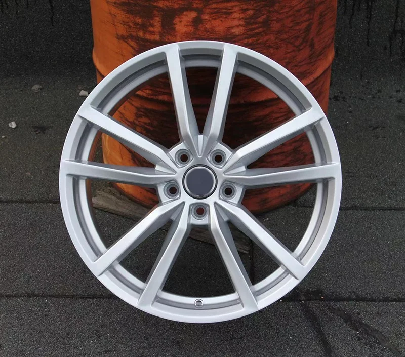 Wholesale price 17 18 19 inch 5 holes Black Silver 100/112 Muit-Spoke Alloy Rims Car wheels for VW Cars
