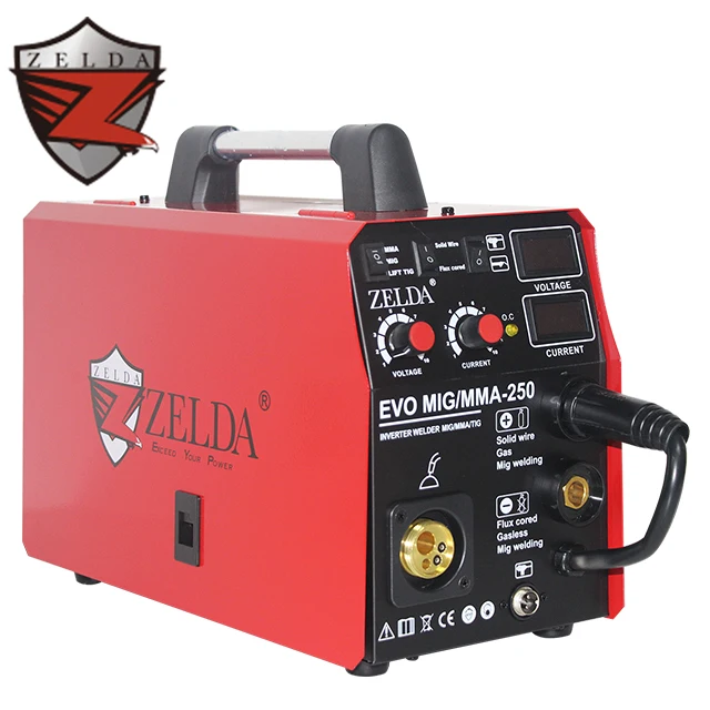 Automatic 3 IN 1 MIG Welder MMA 250A Simple Easy to Operate With Gas Inverter Welding Machine for Welding Soldering Supplies