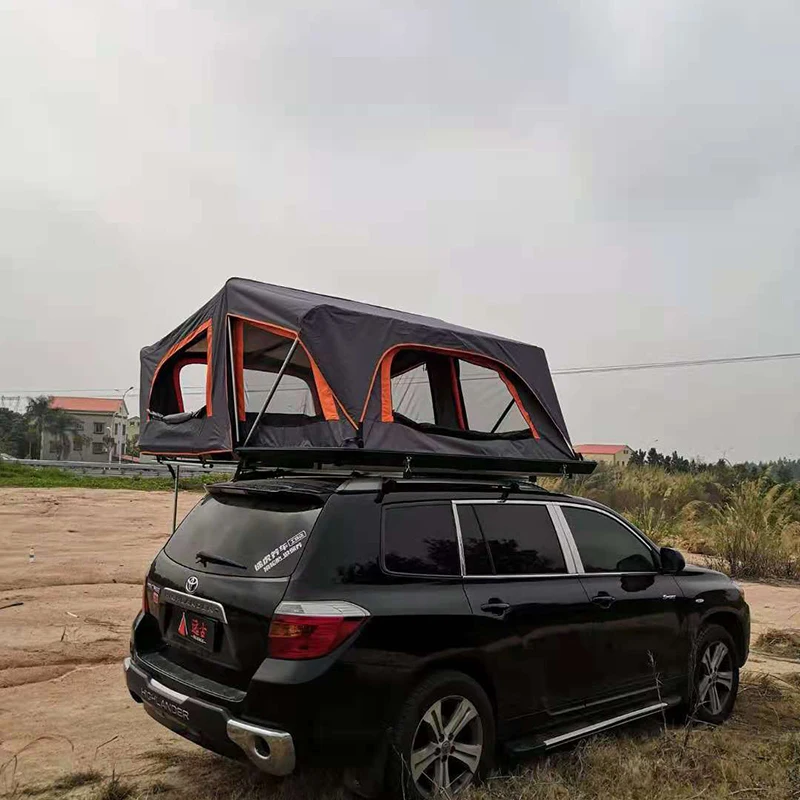 2022 Factory customized good quality car aluminum folding hard shell roof top tents for camping rooftop tent 4 person