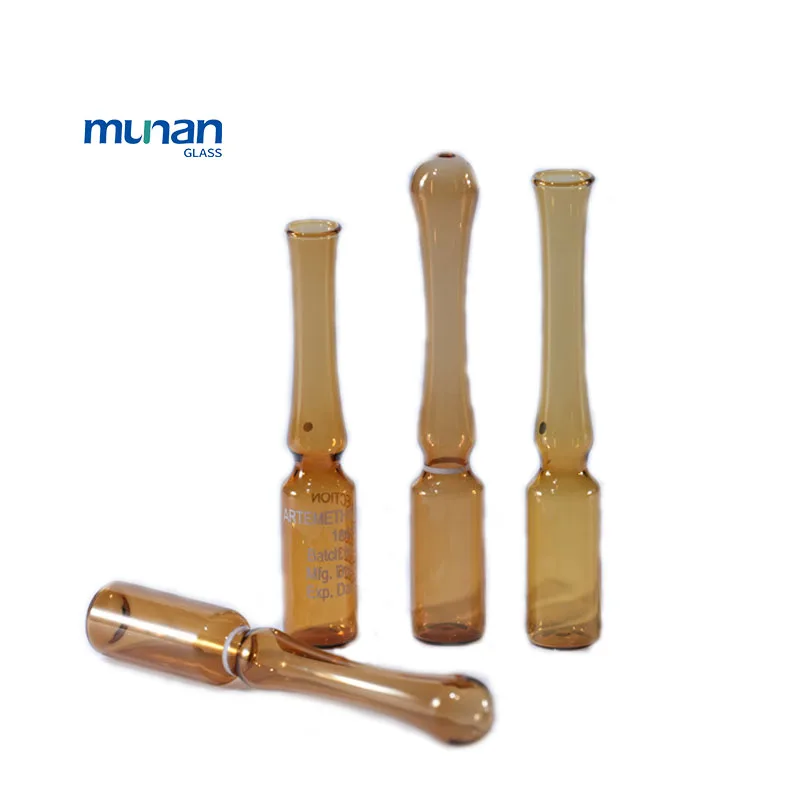 Transparent Double Sealed Neutral Point Glass Ampoule bottle for injection