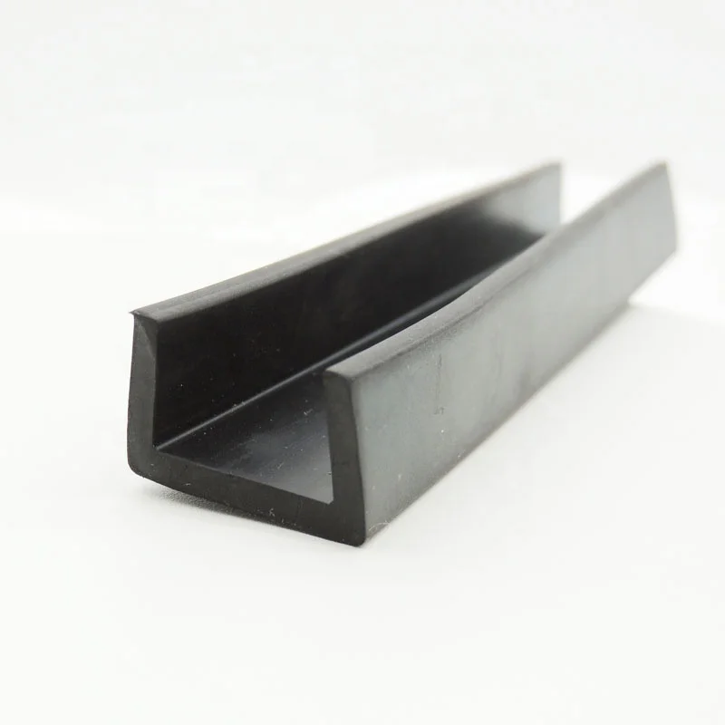 Extruded u shaped rubber channel edge EPDM strip for panel
