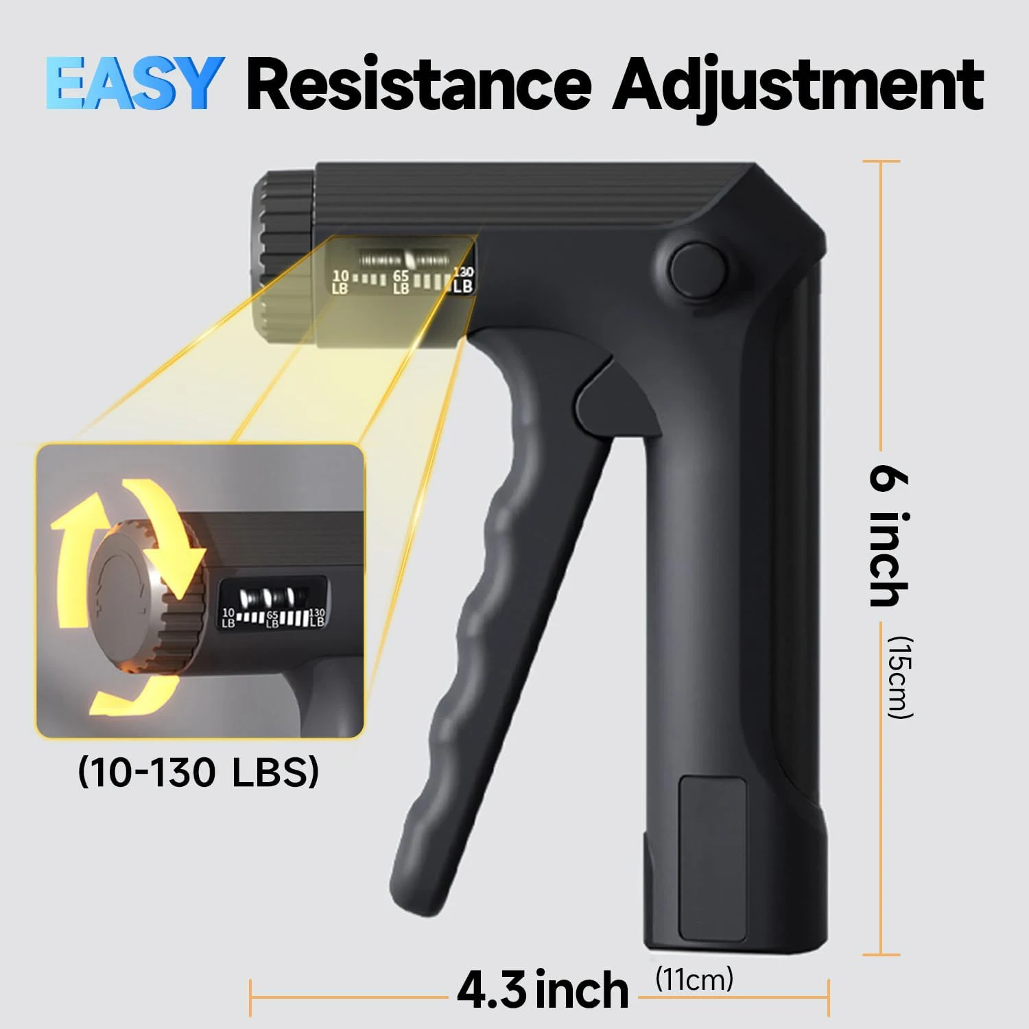 Heavy Duty Metal Gym Arm Muscle Trainer Exercise Soft Adjustable Resistance Grip Forearm Hand Grips Strengthener