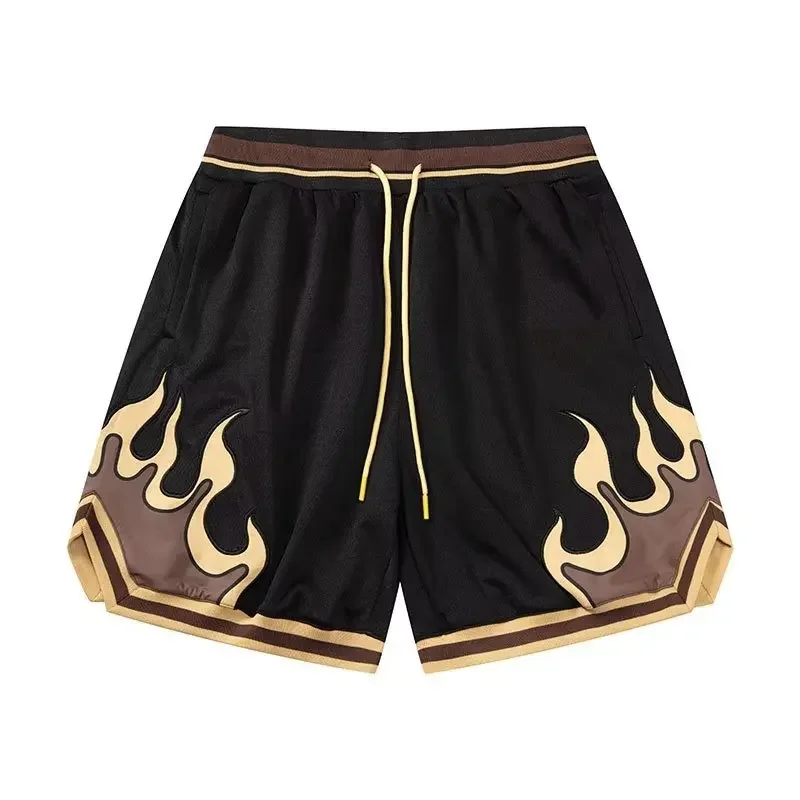 Free design printed basketball pants with zipper pockets quick dry sublimation stitched basketball satin shorts