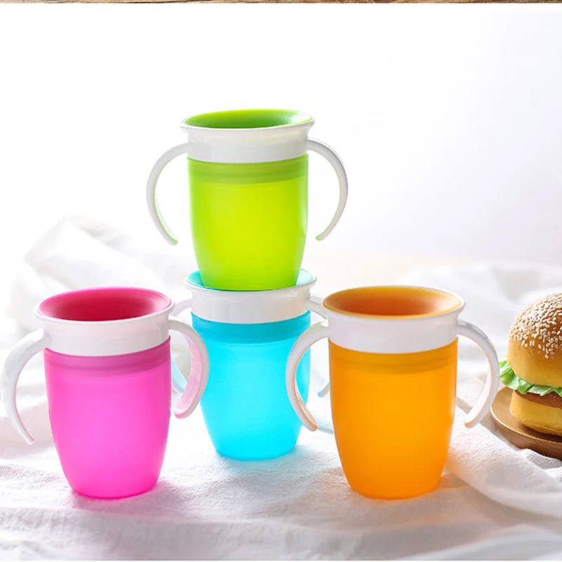 Baby miracle Drinking Cup with Lid 360 Degree Choke Proof Kids Water Training Cups