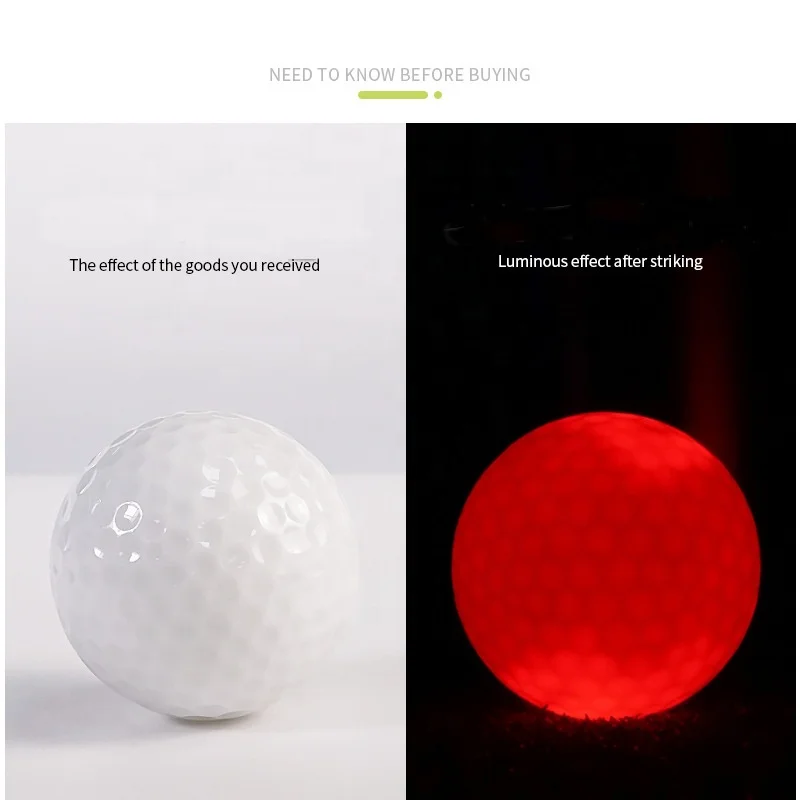 Color Customization  High Quality Factory Price Glowing Golf Ball Night Practice For Men Women Kids Funny Golf Balls