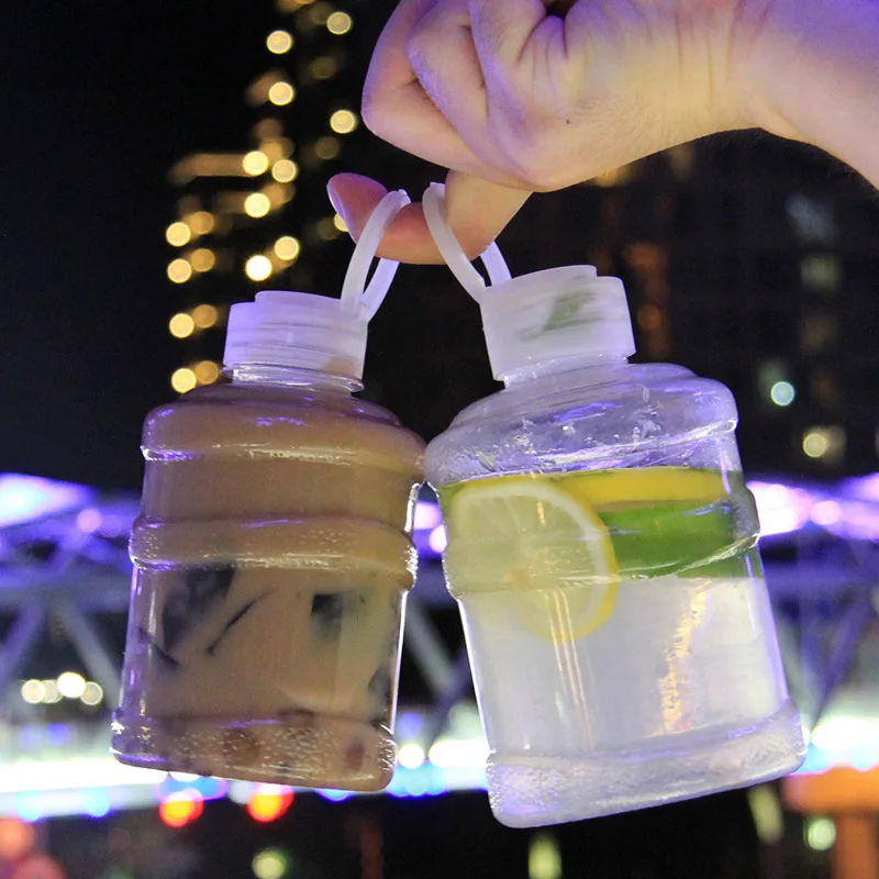 JIMI 300ml 500ml 650ml Hot Sale Mineral Water Bottle Design Mini Bottle Plastic Drink Buckets With Lifting