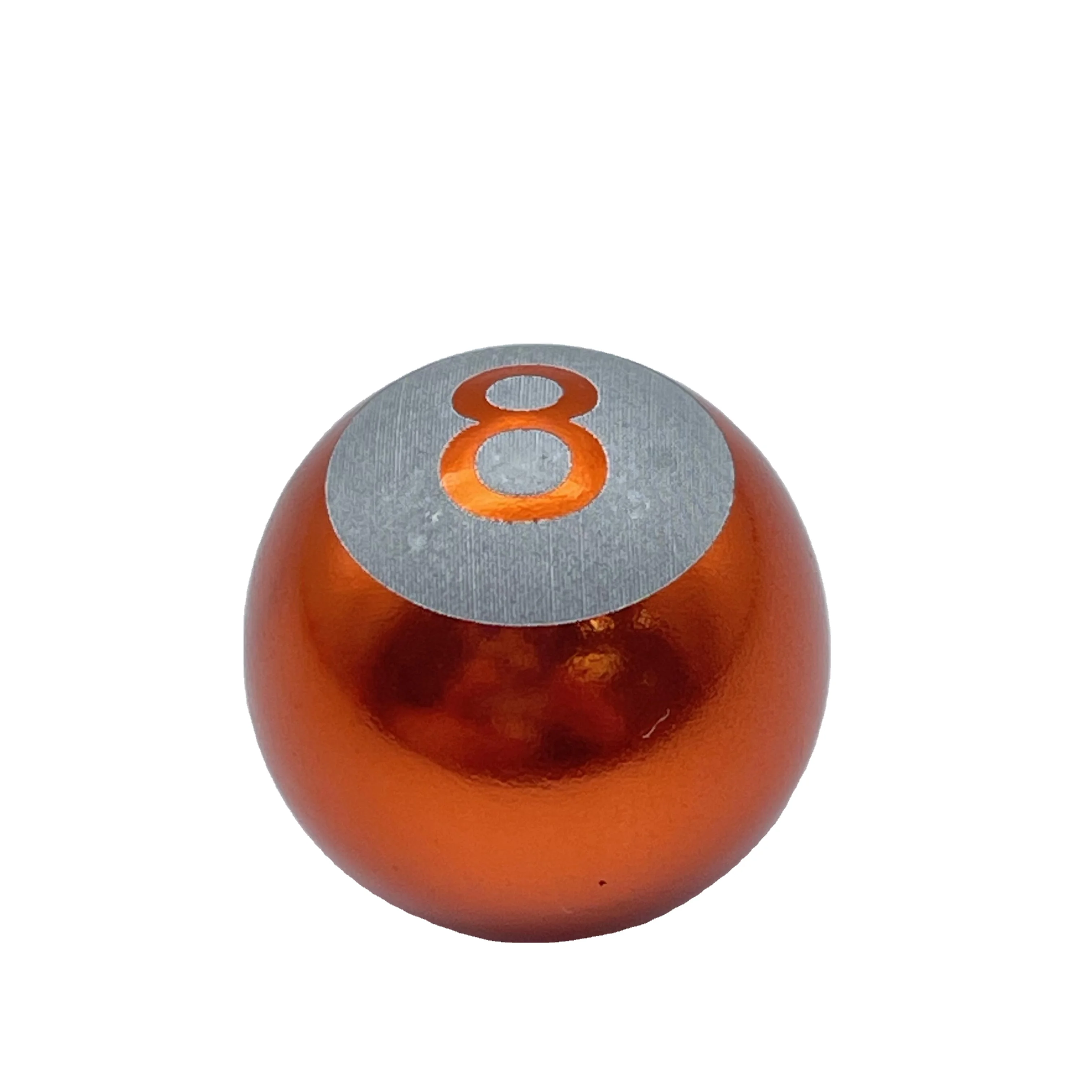 New Style Aluminum Orange 8 round Shape Wheel Valves Decoration Billiard Ball Car Valve Stems Nozzle Caps