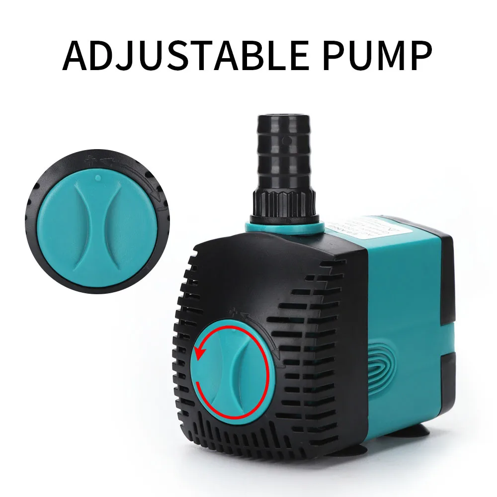 Ultra-Quiet 3/6/10/15/25/35/50/60W Submersible Water Fountain Pump Filter Fish Pond Aquarium 12V Dc Water Pump