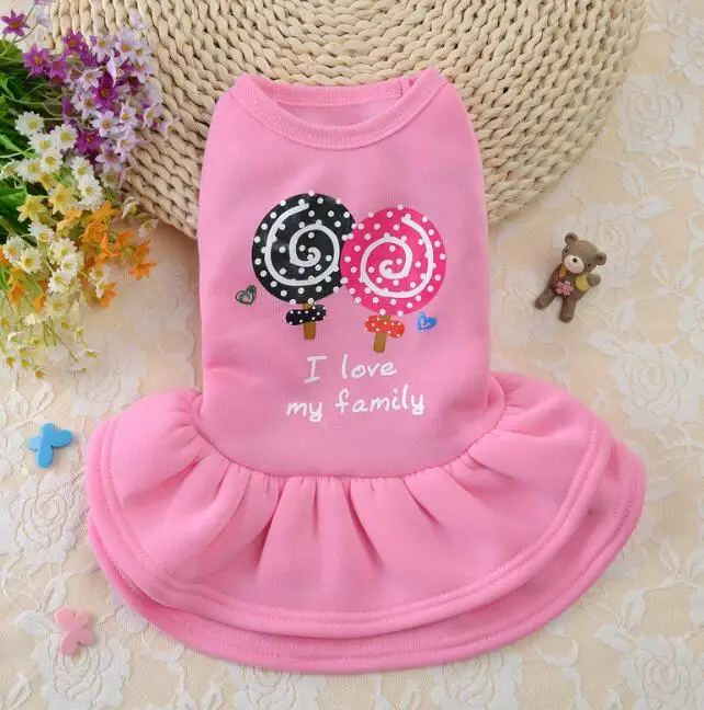 wholesale custom dog pet clothing lovely small dog skirt for girls pet dresses