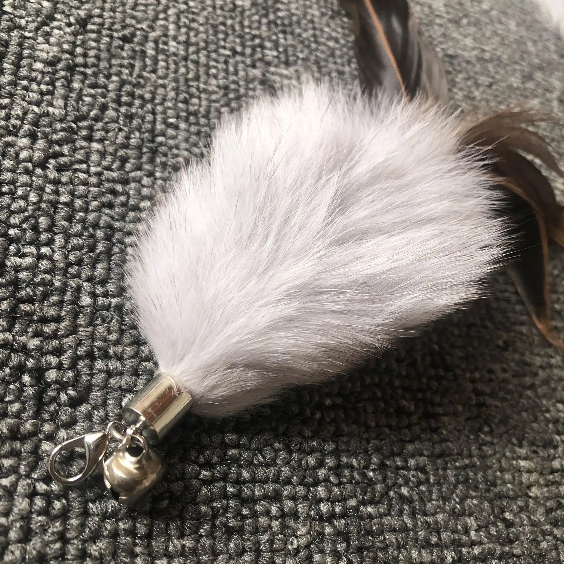 Fur Mice Toys Tail With Fairy For Indoor Cats Wand Interactive Feather Teaser Toy Cat Retractable Stick Fe