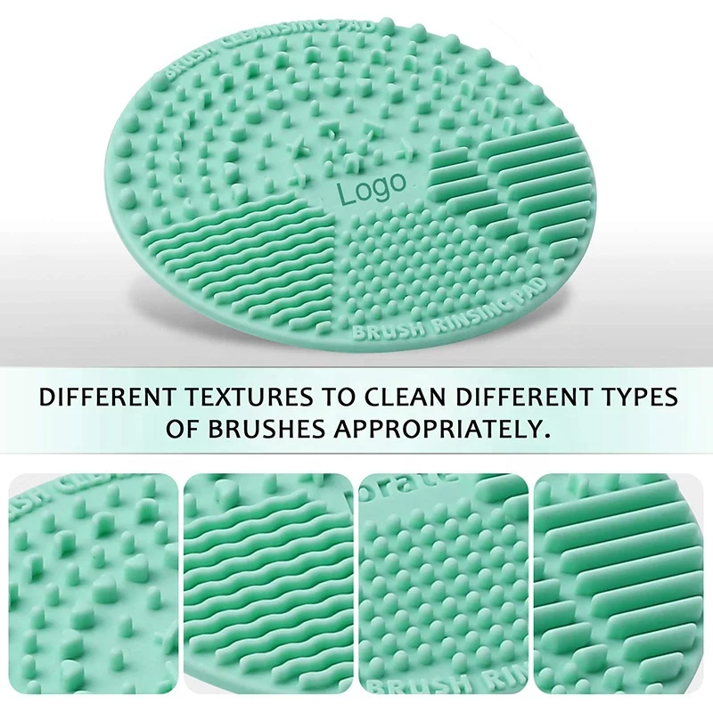 High Quality Eco Friendly Cleaner Pad silicone makeup brush cleaning mat Portable Washing Tool Scrubber With Suction Cup