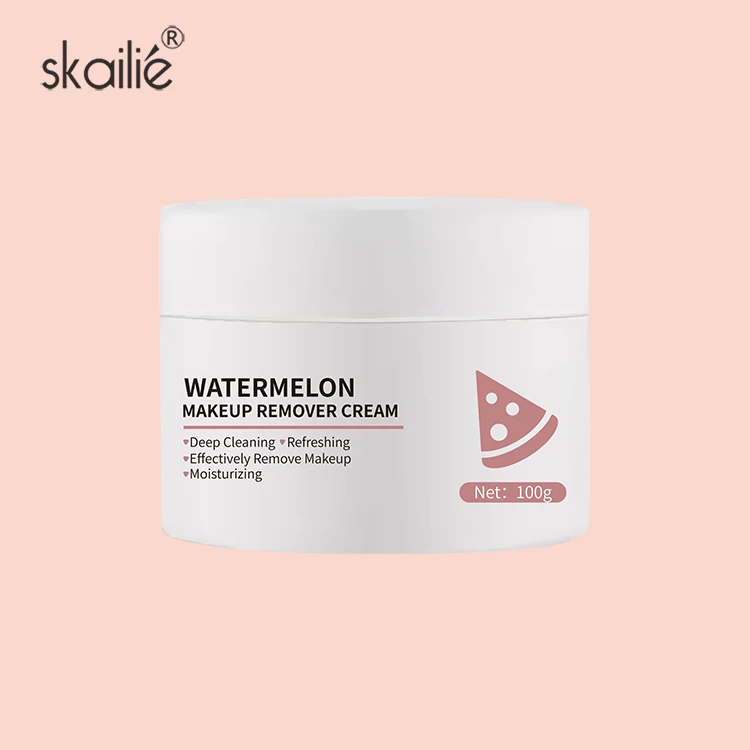 Private Label Organic Gentle Makeup Cleansing Balm Oil-Free Moisturizing Mild Facial Watermelon Makeup Removal Cleansing Cream