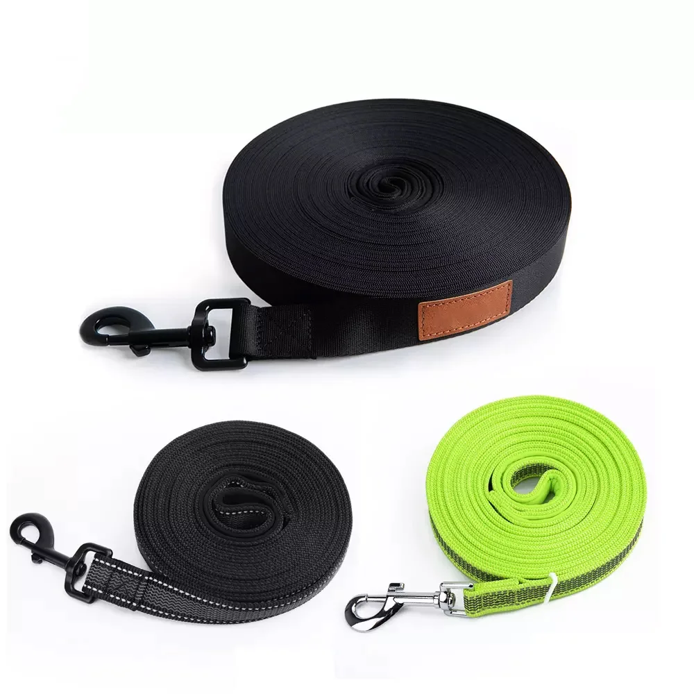 2024 роскошный изготовленный на заказ Плетеный оптовая продажа сверхмощный длинный нейлоновый поводок для тренировок свинцовый отражающий поводок для собак