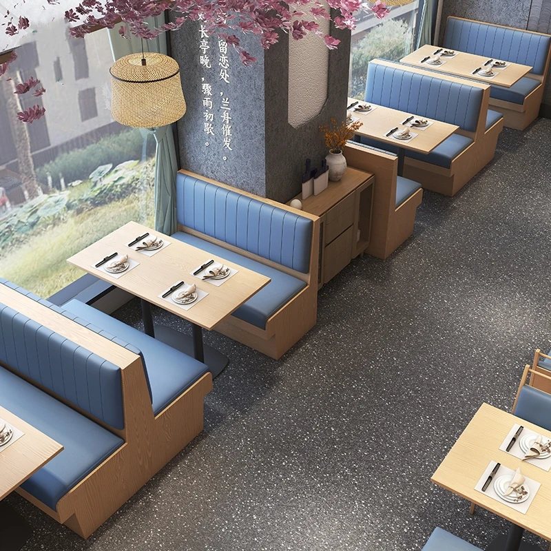 OEM/ODM high quality Custom Cafeteria Furniture High Back Single Side Banquette Restaurant Leather Sofa Booth Seating