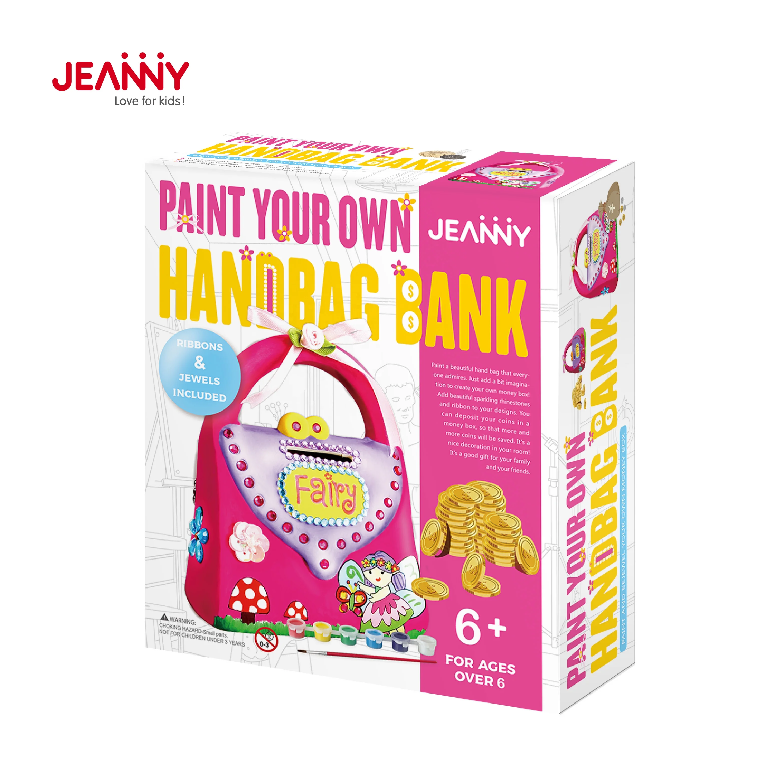 Handmade Ceramic Craft Artist Decoration For Children Art And Craft Money Box Hand Bag DIY Painting Ceramic Kits For Kids