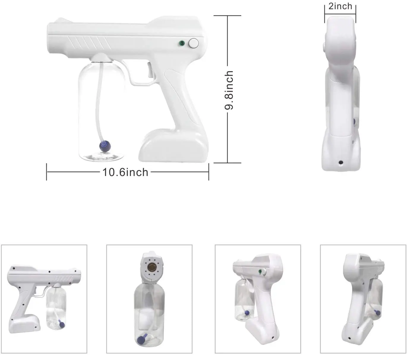 
Electric Sprayer Portable ULV Handheld Blue Light Nano Sterilization Atomizer Wireless Rechargeable Steam Spray 