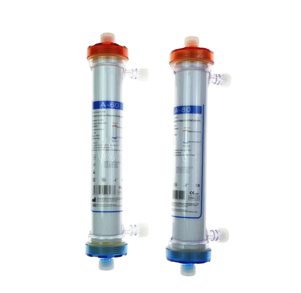 Medical Polymer Materials Disposable Sterile Low Flux Kidney Hemodialysis Dialyzer