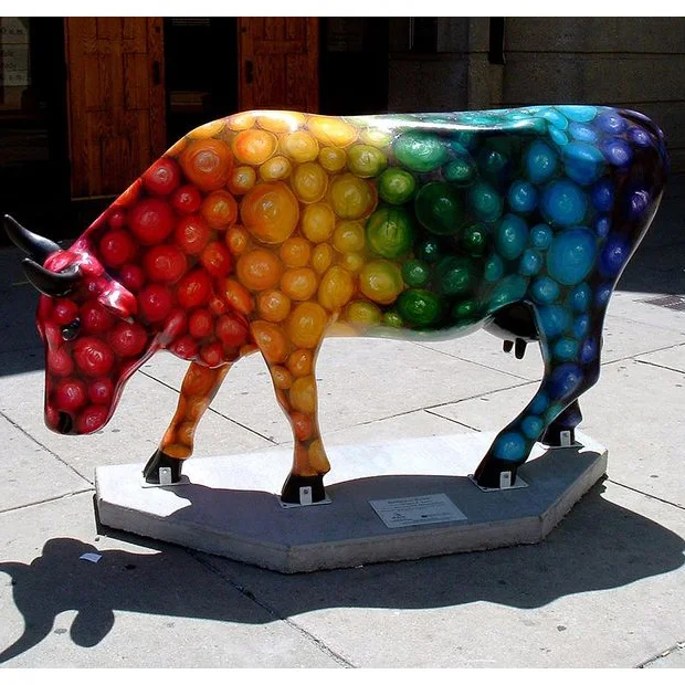 Custom Resin Cow Statue for Home Decor Indoor Use Animal Sculpture Figures Collection Resin Crafts