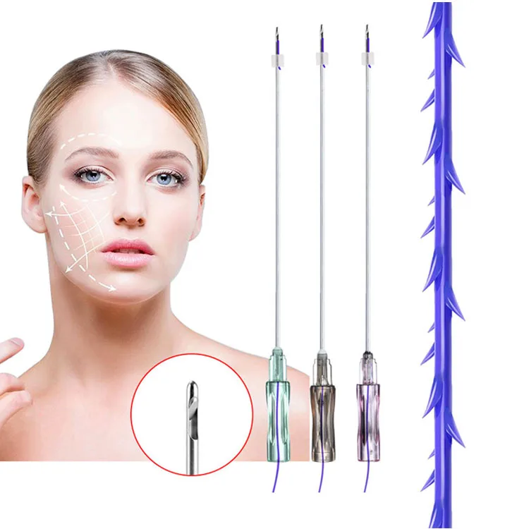 Heremefill  Collagen Face Skin Lifting Suture Needle Pdo Faden Cog Barbs Rose Contour Thread 4d With W Canula