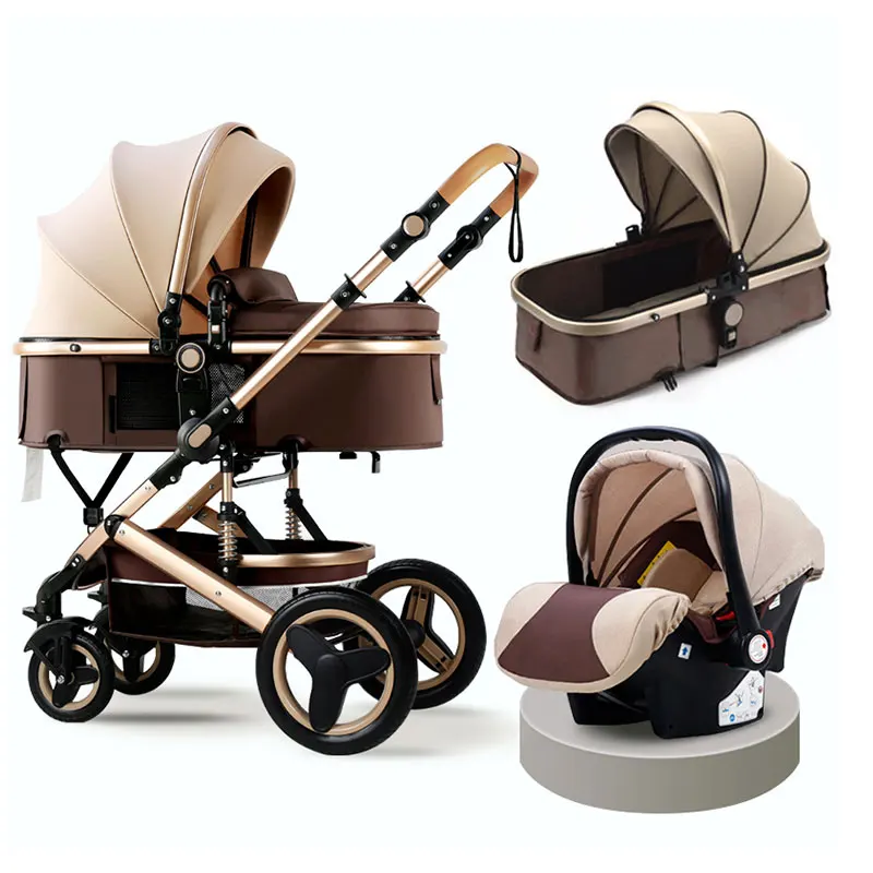 2022 New Comfortable 3 In 1 Baby Trolley, Wholesale Travel 3 In 1 Stroller Baby/