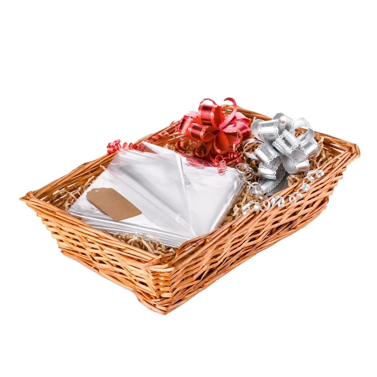 Natural Light weight and Versatile Storage wicker gift baskets for Christmas Birthday