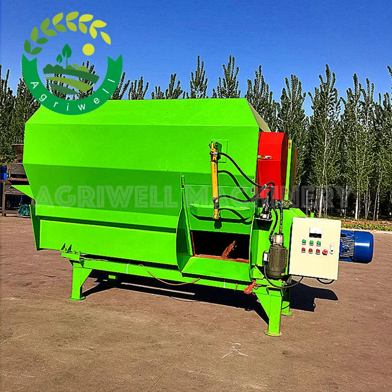 Farm Animal Feed Mixer Tmr Horizontal Making Machine Cattle Mixing and Feeding Machinery