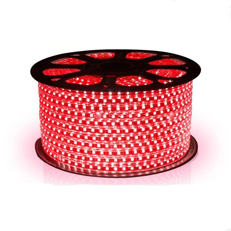 High Voltage Outdoor 110v 220v SMD 5050 Single Color RGB Led Strip Light 50m/roll 100m/roll