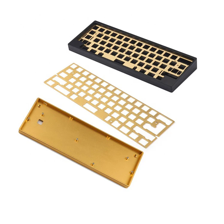 Custom Keyboard Plate Mechanical Anodized Aluminum Metal Parts OEM CNC Machining Aluminum Case