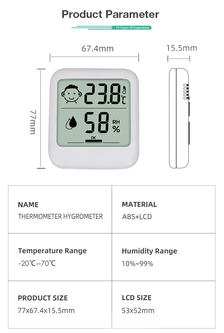 Mini Wireless Digital Barometer Meter Humidity Gauge Thermometer And Hygrometer Indoor Temperature