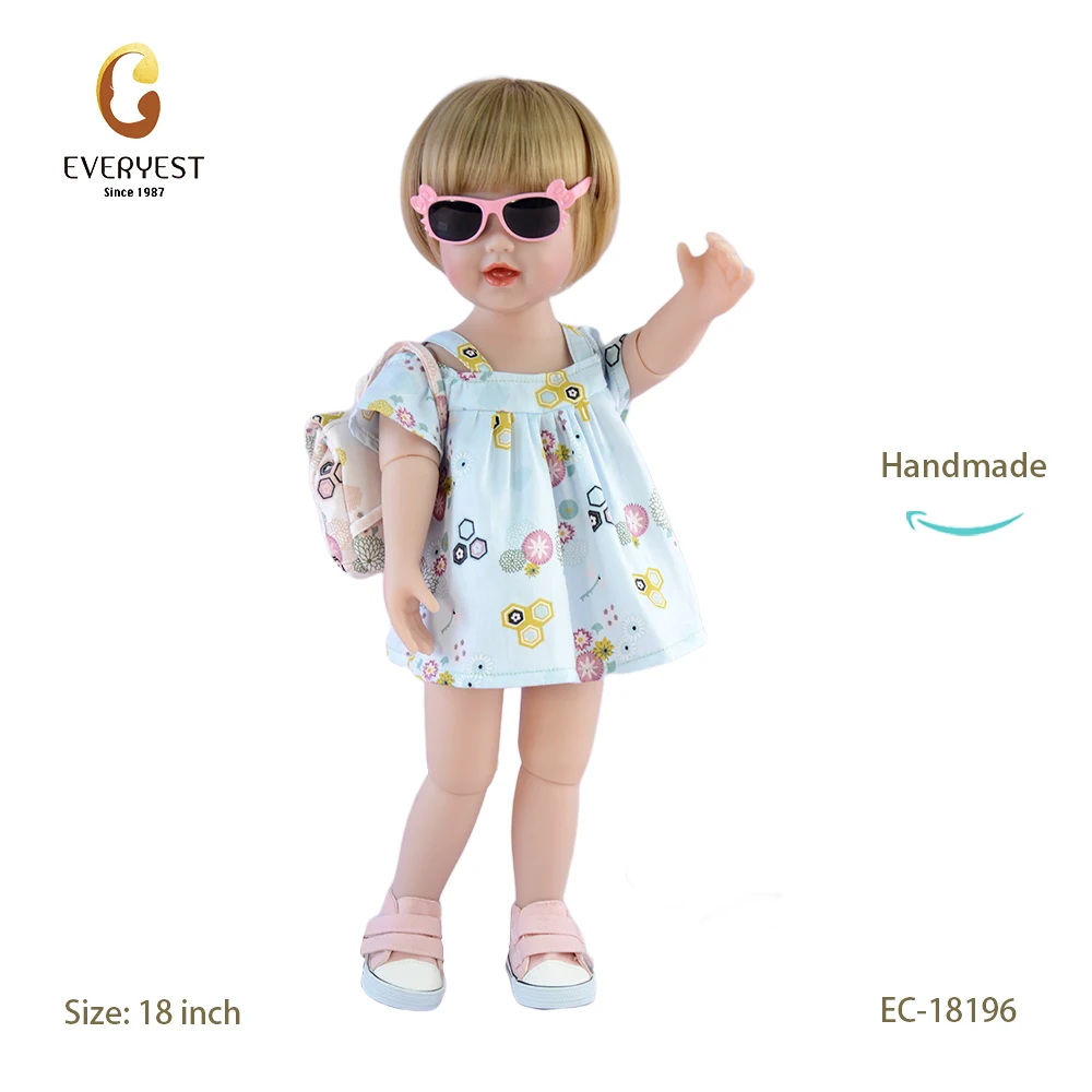 2024 New Hot Sale Fashion Beauty 18inch 45cm American Doll Girl With Long Hair Custom Doll For Girl Kids