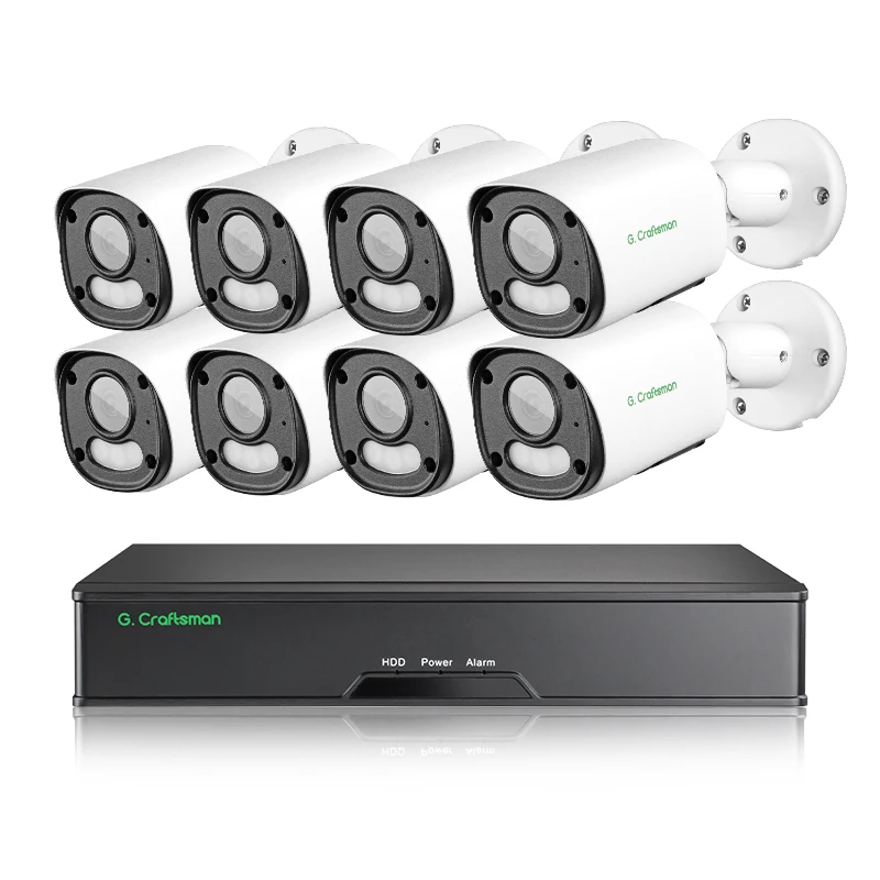 GAC-YUFI-M5S-K8 5MP Sony Домашняя безопасность IP-камера NVR приемник с 8 ТБ HDD POE сетевой кабель питания наружная система