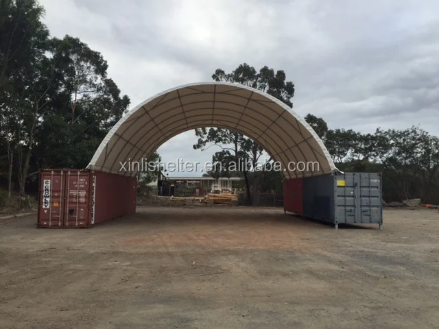 Suihe Factory 40ft Dome Container Shelter PVC Container Awning High Quality Shipping Container Car Parking Sunshade