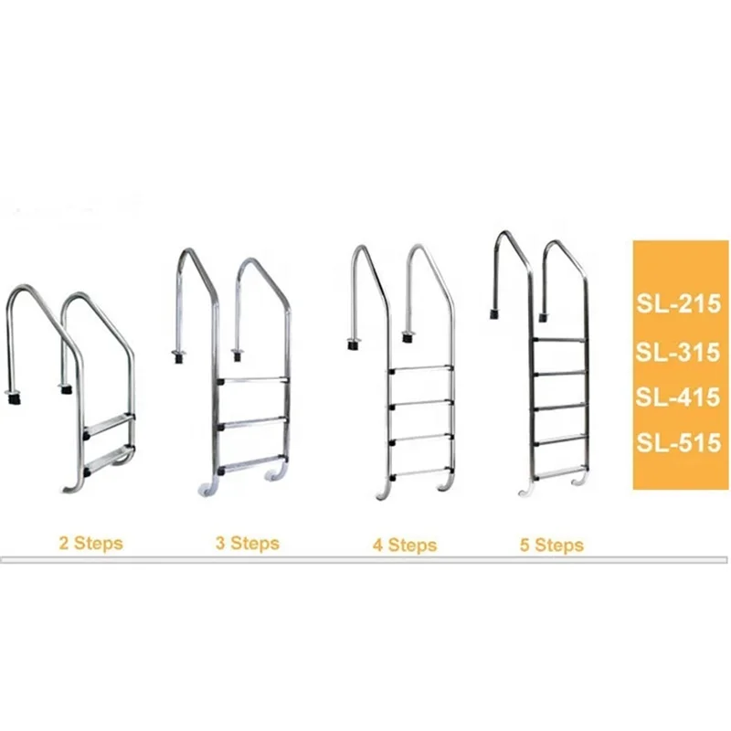 Swimming Pool 3 Steps Above Ground Stainless Steel Ladder