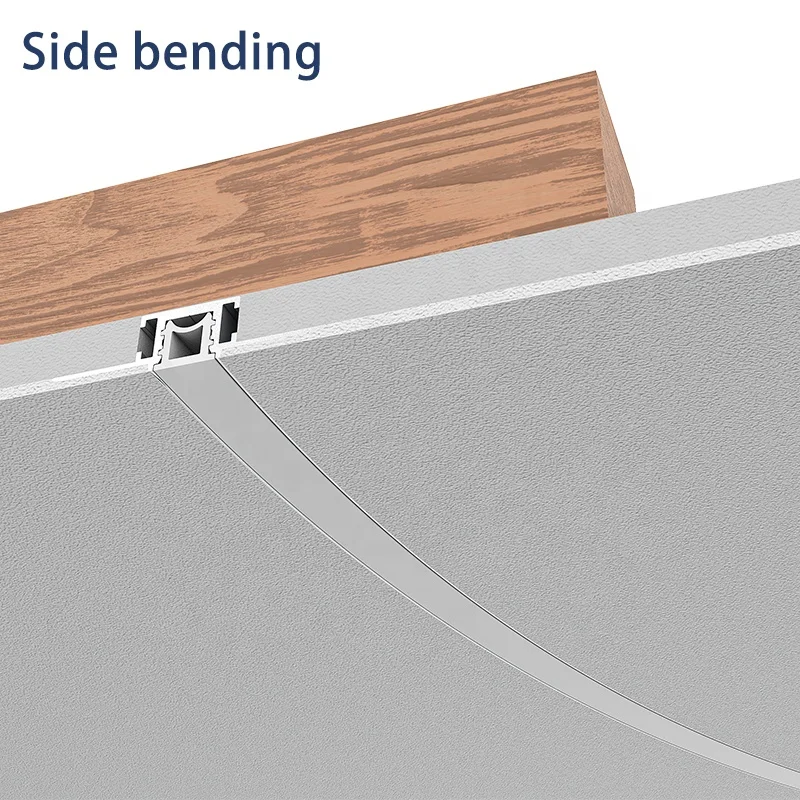 Bendable Curved Aluminum LED Profile Flexible Drywall Gypsum Plaster Extruded LED Profile with Silicone Cover