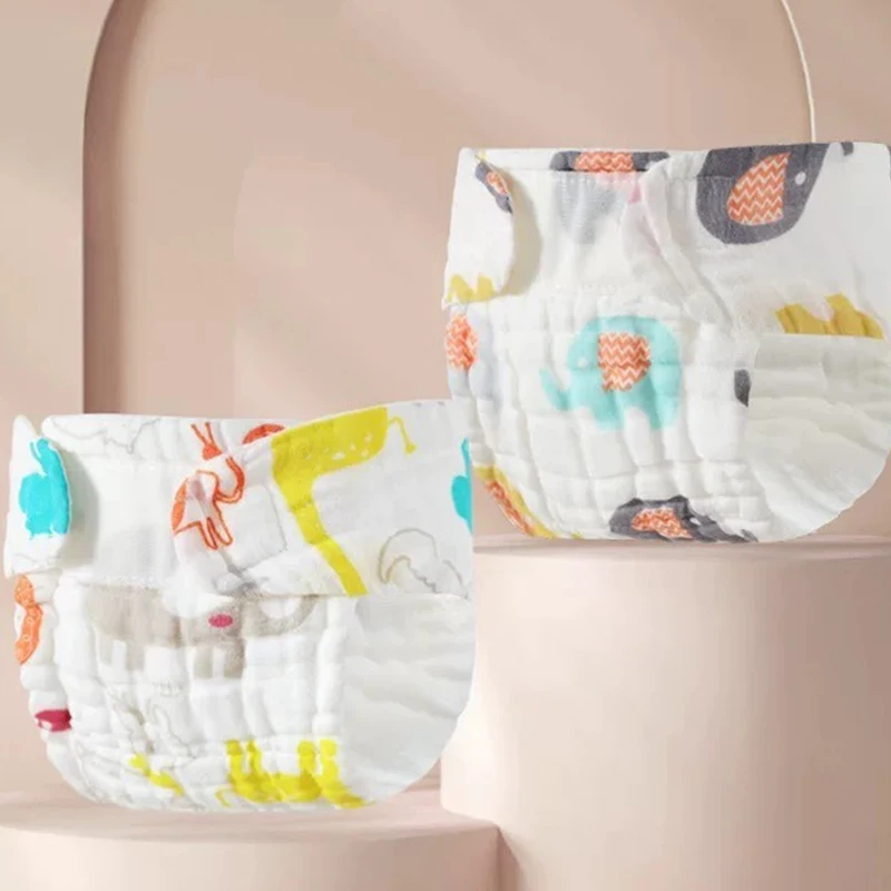 Baby Toddler Boys Girls Toilet Potty Training Pants Padded 100% Organic Cotton Muslin Toddler Potty Training Underwear