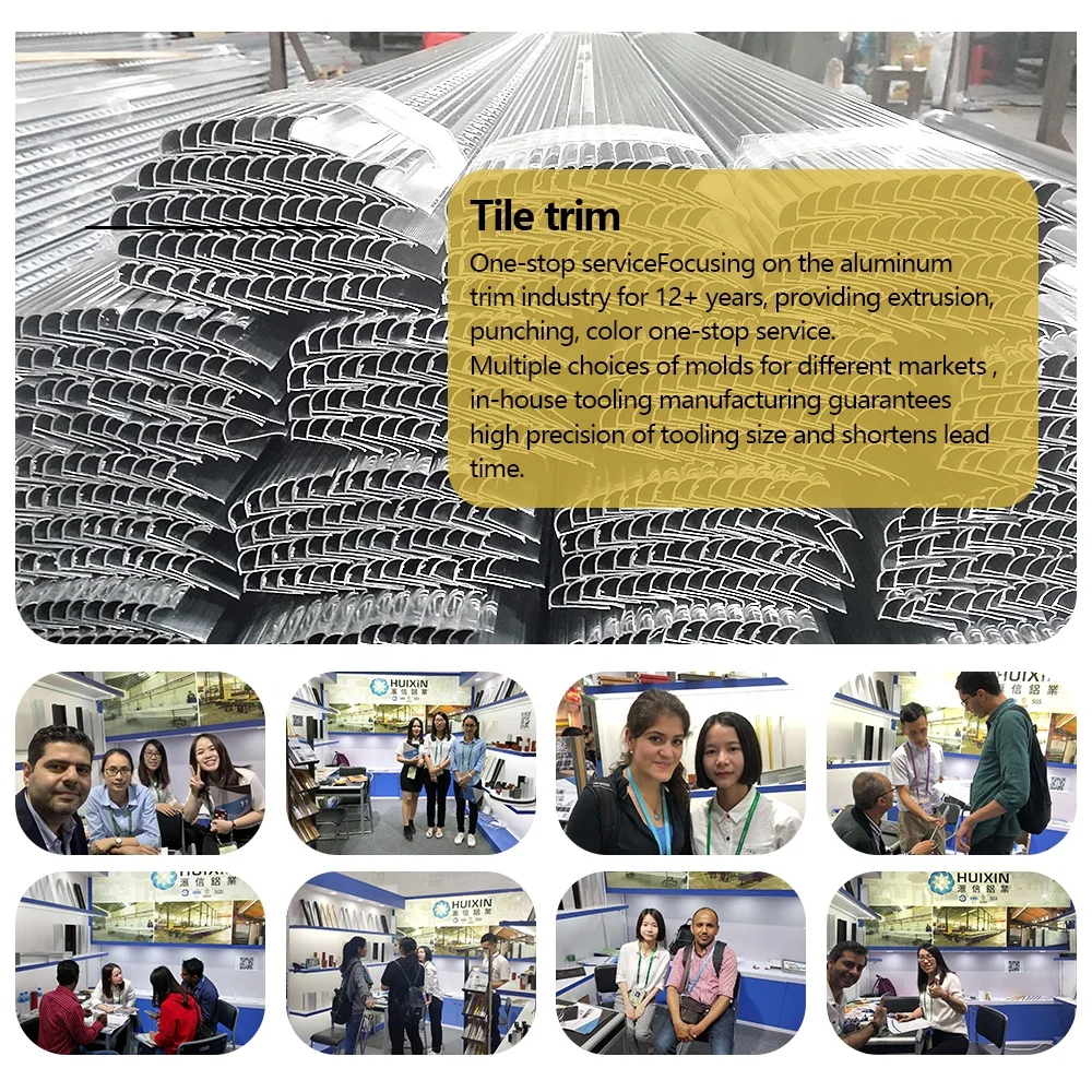 Shiny Surface Tile Edge Accessories Aluminium Tile Trim Corner Profile