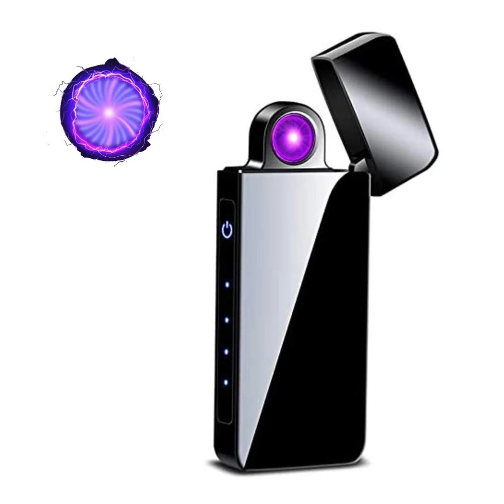 Usb Charging Plasma Arc Encendedor Rechargeable Usb Lighters Slim Electric Usb Lighter Keychain Liter for Smoking